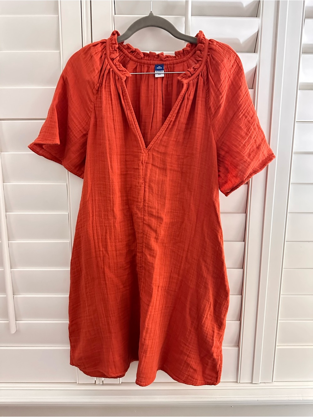 Old Navy Women's Orange Gauze Peasant Tunic dress -NWOT